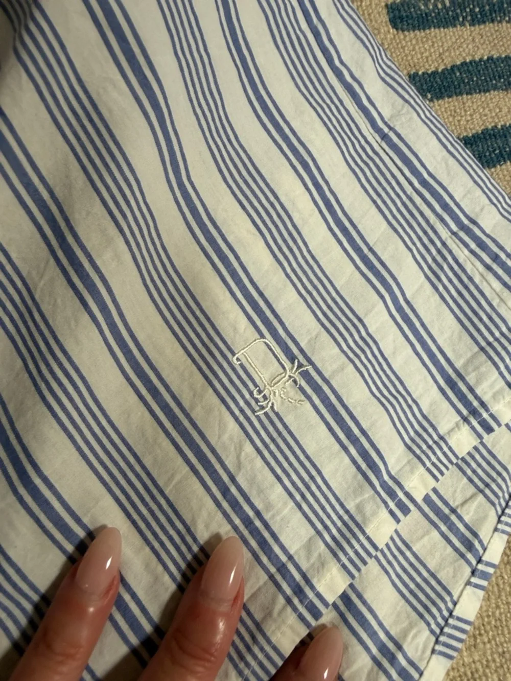 Doen Thelma Shorts in Indigo Sorrento Stripe size XS cotton silk - Picture 7 of 14